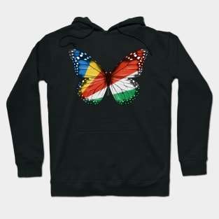 Seychellois Flag  Butterfly - Gift for Seychellois From Seychelles Hoodie